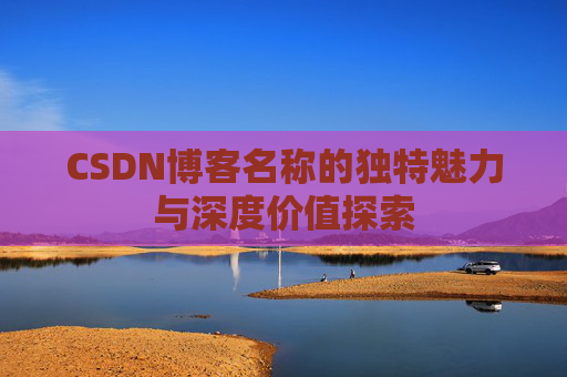 CSDN博客名称的独特魅力与深度价值探索